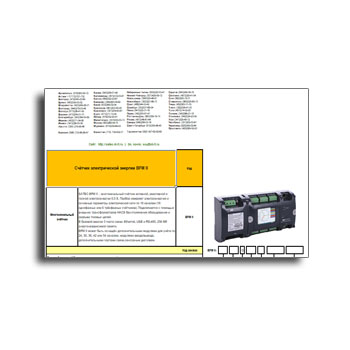 Questionnaire for the electric energy meter BFM II supplier SATEC